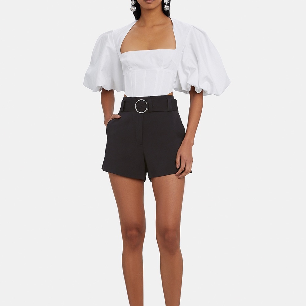 NWT A.L.C. White Shorts with Belt & Gold Accent